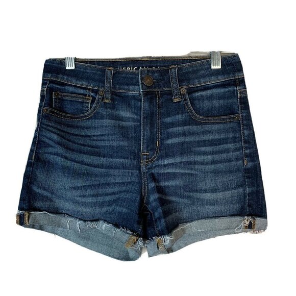 American Eagle Outfitters Hi Rise Shortie Shorts Next Level Stretch - Picture 3 of 11
